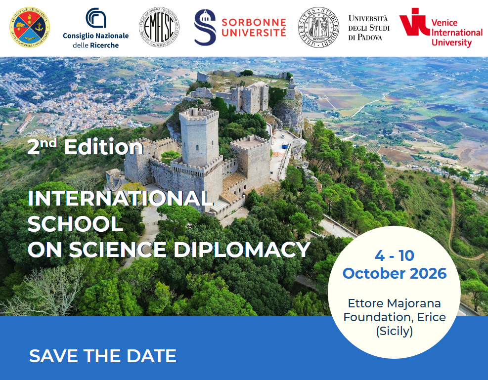 SAVE-THE-DATE for the Second Edition of the International School on Science Diplomacy (4-10 Oct 2026)