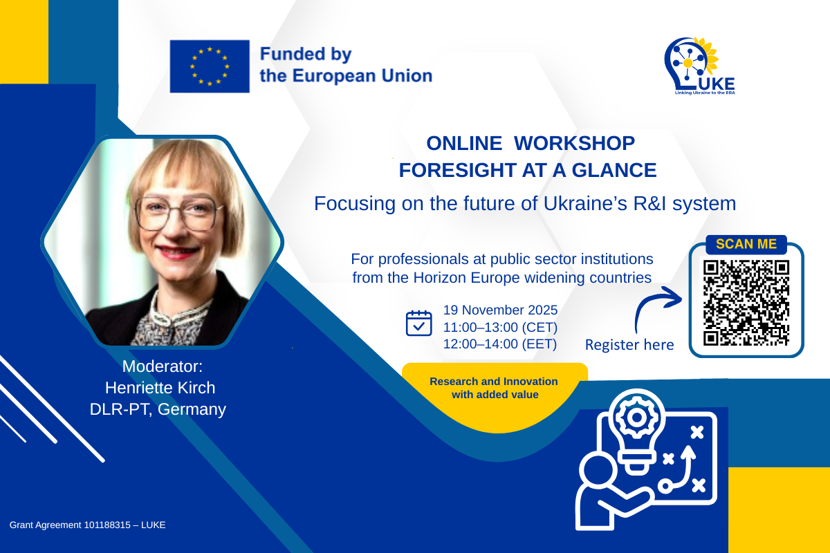 Register now: International workshop on foresight for Ukraine’s research and innovation system