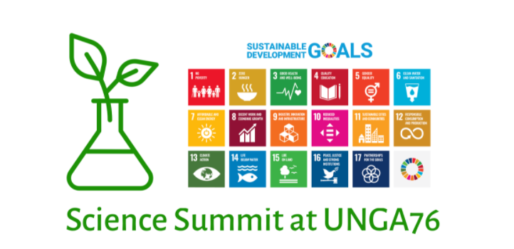 Science Summit at UNGA76: Science Diplomacy to achieve the SDGs