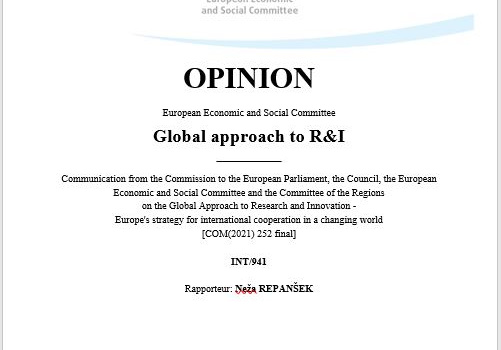 Opinion of the European Economic and Social Committee on the “Global Approach to R&I”