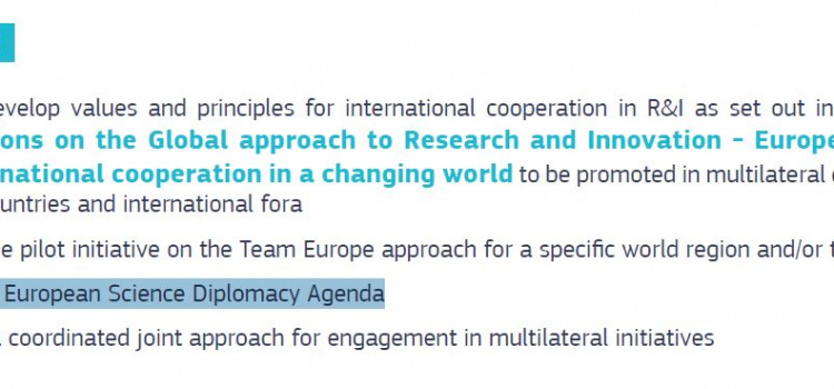 ERA European Science Diplomacy Agenda