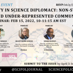 JSPG & UCL STEaPP Special Issue Webinar 2: Inclusivity in Science Diplomacy: Non-State Actors and Under-Represented Communities